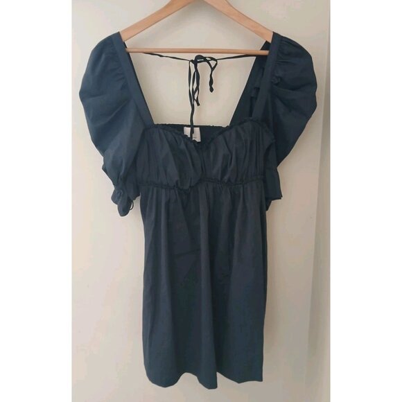 Cinq a Sept Jovi Puff Sleeve Smocked Square Neck Mini Dress - Picture 2 of 12